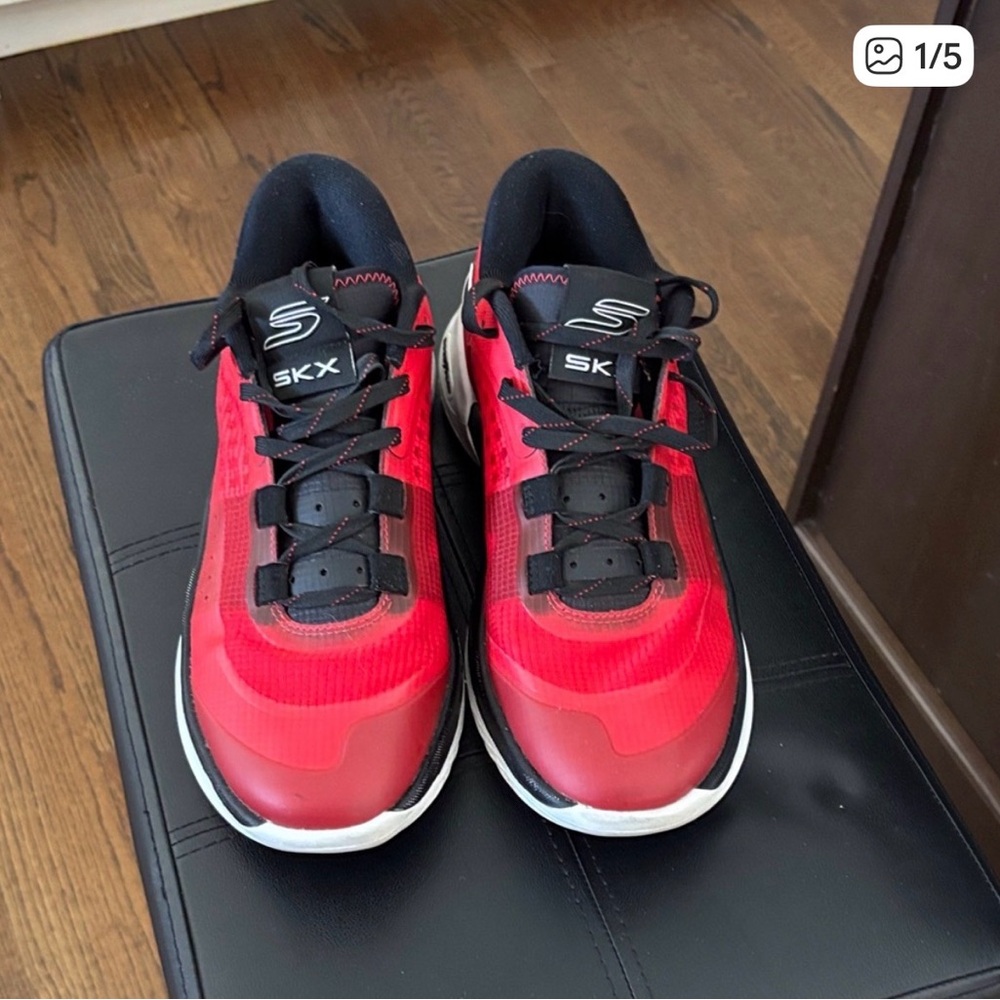 Skechers Red and Black Men's Sneakers